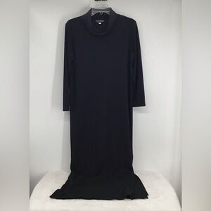 Diane Von Furstenberg DVF Concepts Vintage Mock Neck Sheath Dress Black Size S